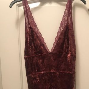 Free people intimately velvet slip dress top large